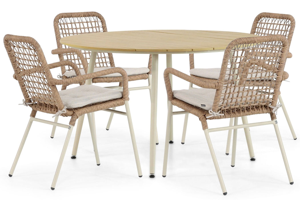 De Laan Catalone/Matale 125 cm dining tuinset 5-delig - 24557