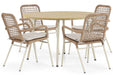De Laan Catalone/Matale 125 cm dining tuinset 5-delig - 24557