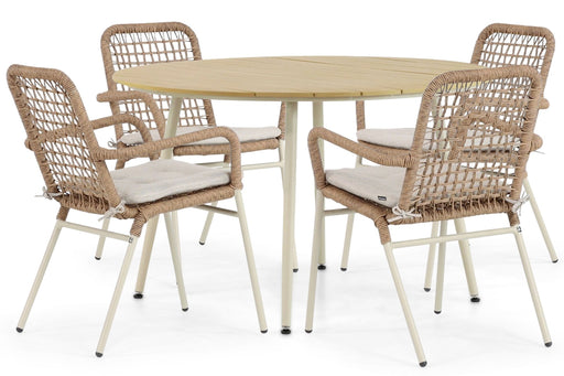 De Laan Catalone/Matale 125 cm dining tuinset 5-delig - 24557
