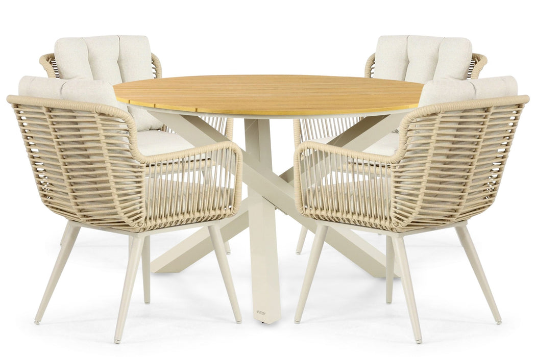 Coco Custa/Ancona 125 cm dining tuinset 5-delig