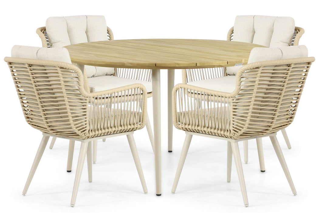 Coco Custa/Montana 130 cm dining tuinset 5-delig