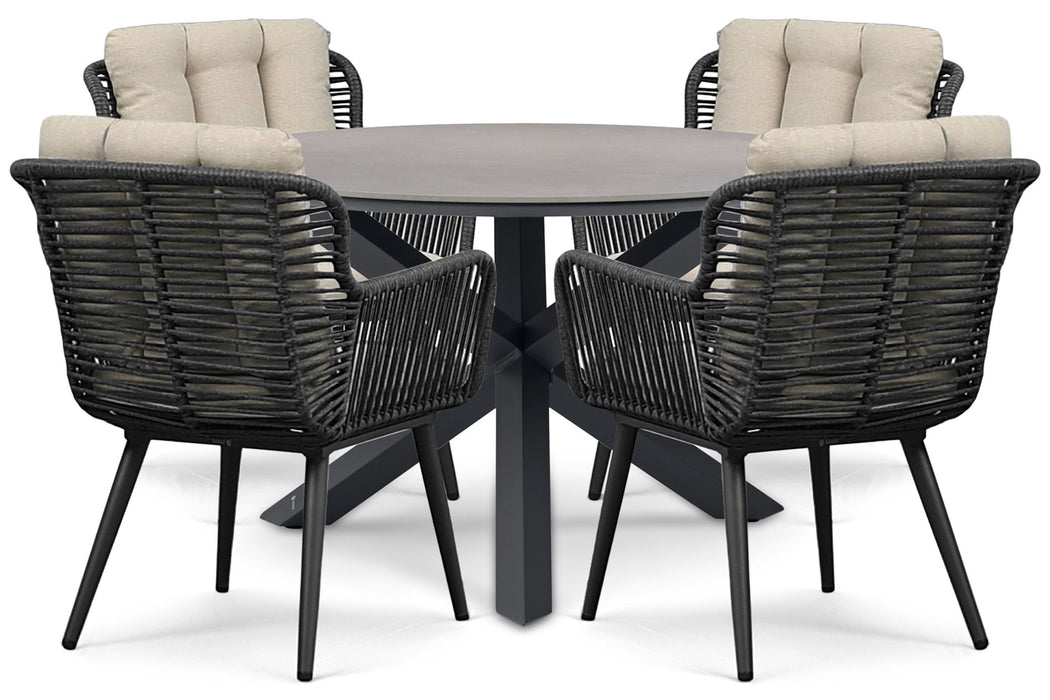 Coco Custa/Xento 120 cm dining tuinset 5-delig