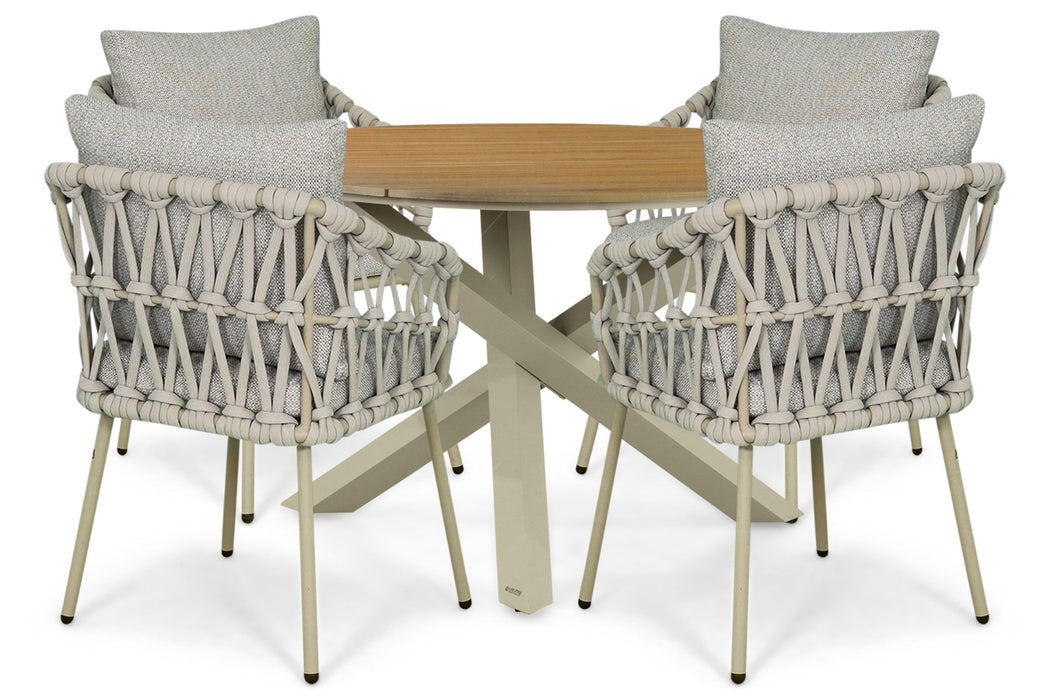 Coco Oliva/Ancona 125 cm dining tuinset 5-delig