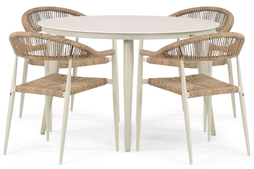 Lifestyle Granada/Vienna 120 cm dining tuinset 5-delig