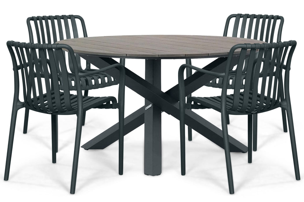 Domani Alba/Ancona 125 cm dining tuinset 5-delig