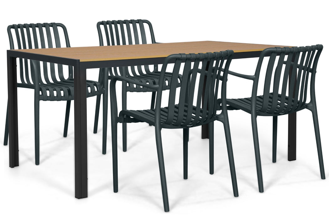 Domani Alba/Creta 160x90 cm dining tuinset 5-delig