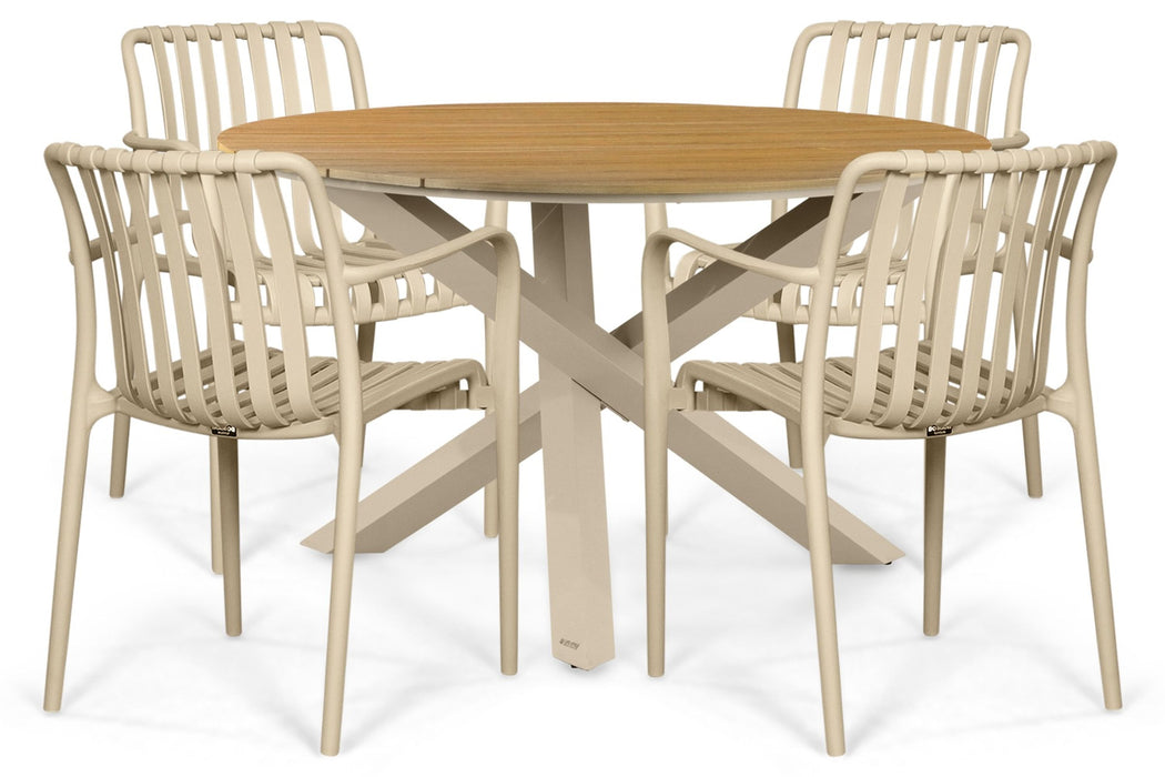 Domani Alba/Ancona 125 cm dining tuinset 5-delig - 26323