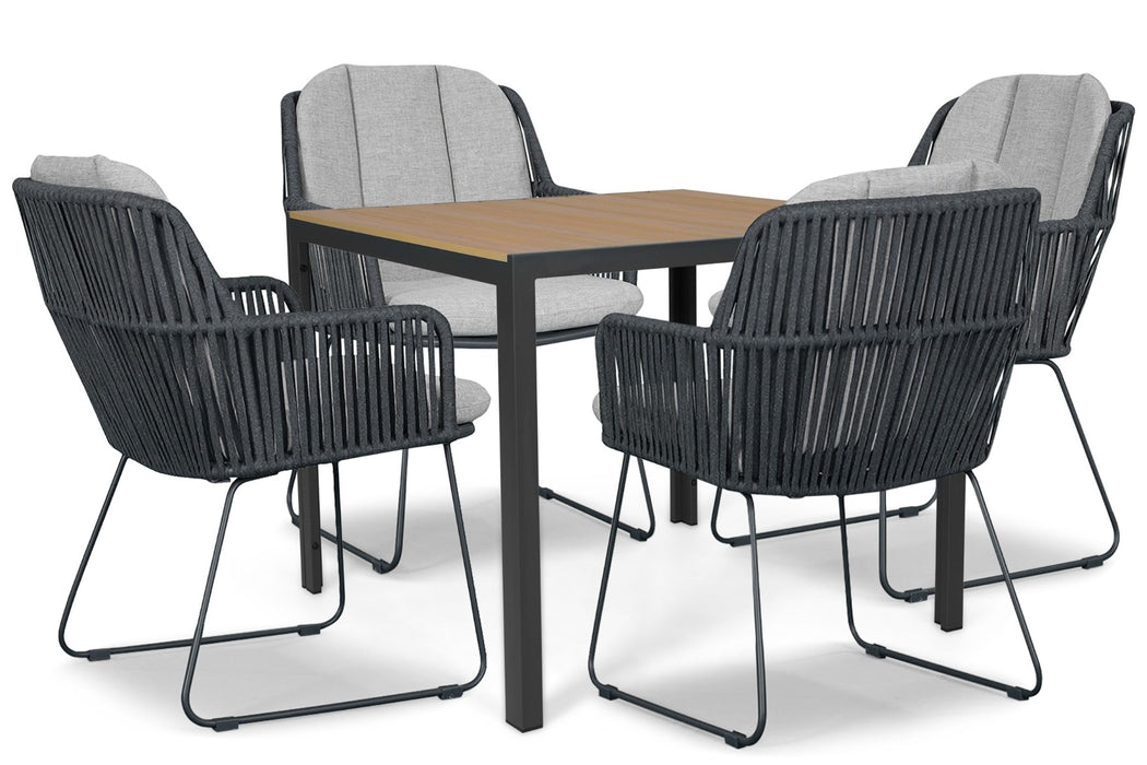 Domani Trivento/Creta 90x90 cm dining tuinset 5-delig