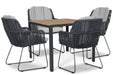 Domani Trivento/Creta 90x90 cm dining tuinset 5-delig