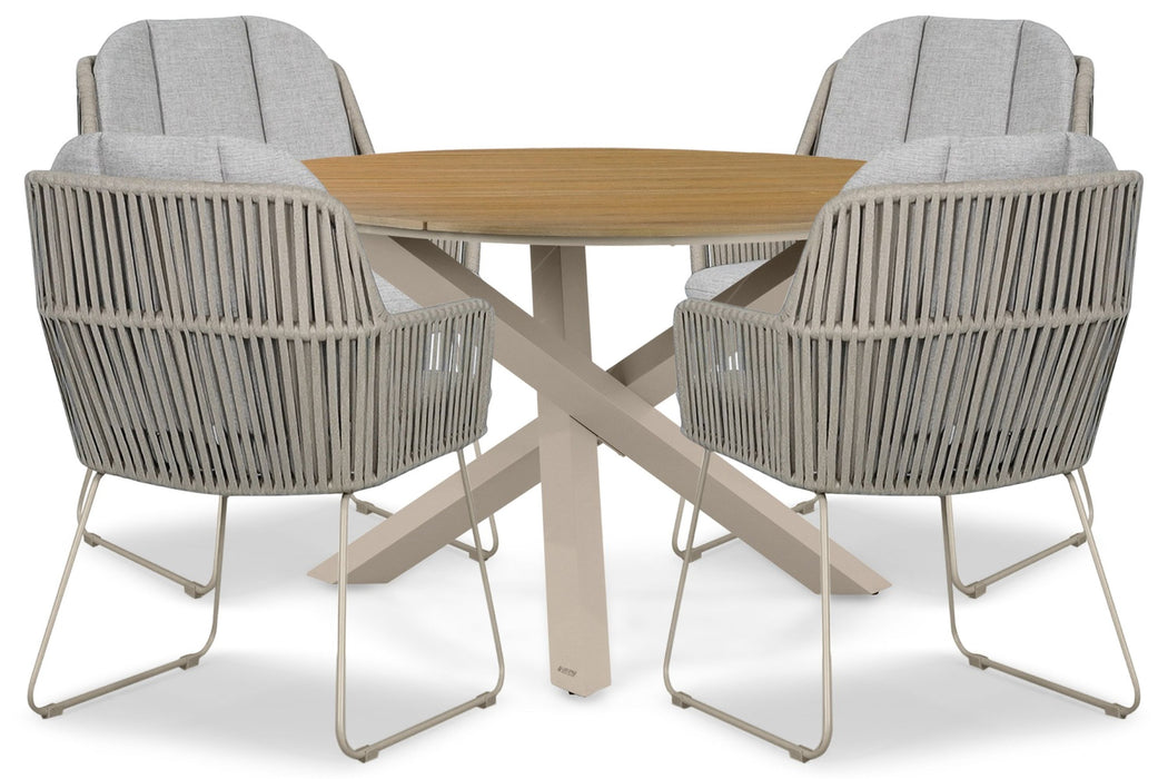 Domani Trivento/Ancona 125 cm dining tuinset 5-delig