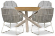 Domani Trivento/Ancona 125 cm dining tuinset 5-delig