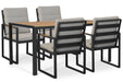 Lifestyle Alessio/Creta 160x90 cm dining tuinset 5-delig - 25699