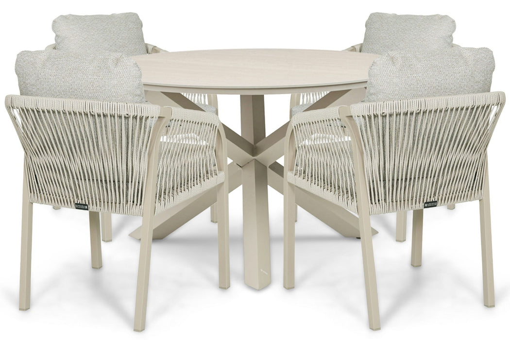 Lifestyle Biagio/Xento 120 cm dining tuinset 5-delig