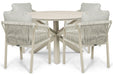 Lifestyle Biagio/Xento 120 cm dining tuinset 5-delig