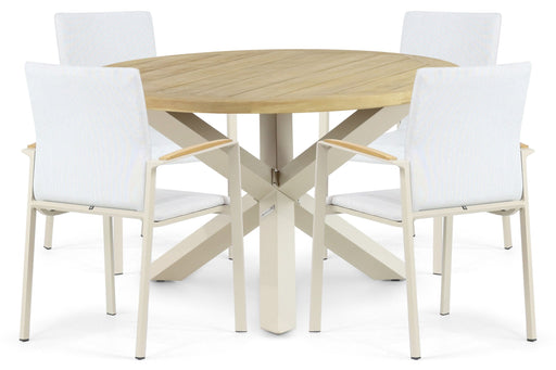 Lifestyle Brandon/Rockville 120 cm dining tuinset 5-delig