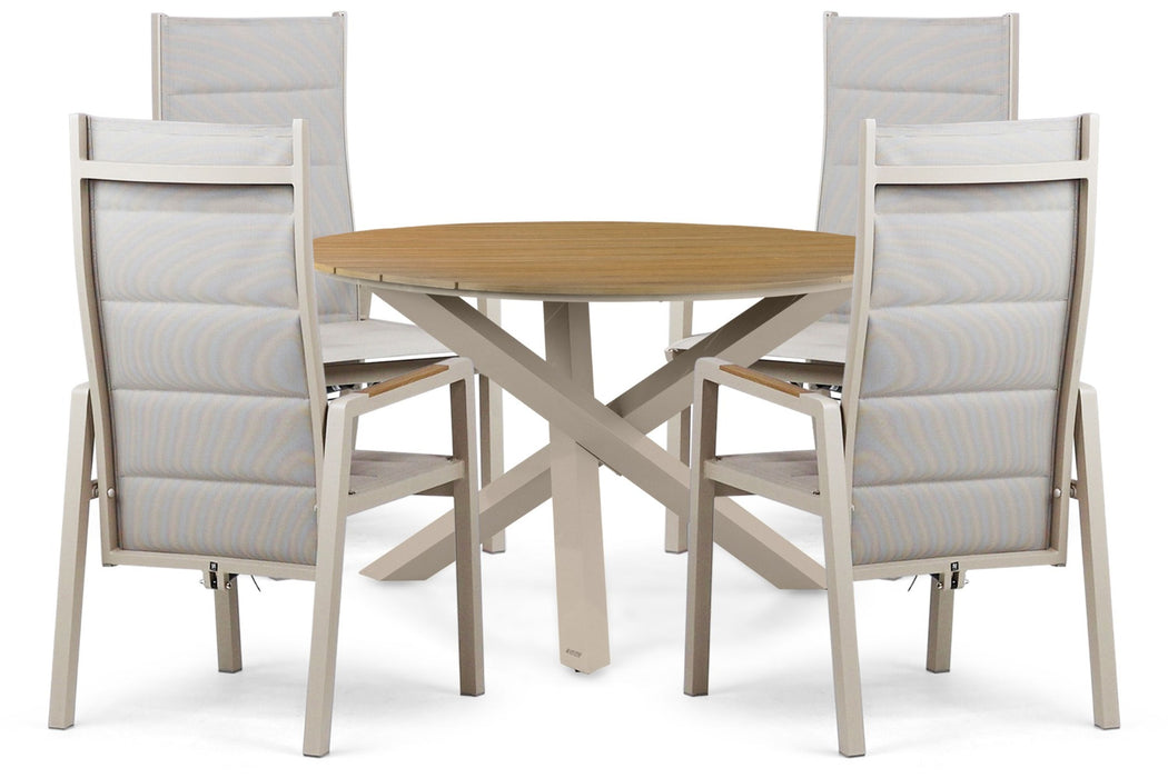 Lifestyle Essence/Ancona 125 cm dining tuinset 5-delig