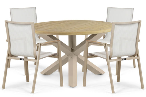 Lifestyle Fiora/Rockville 120 cm dining tuinset 5-delig - 26195