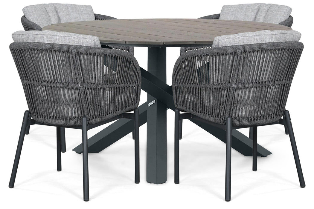 Lifestyle Monaco/Ancona 125 cm dining tuinset 5-delig