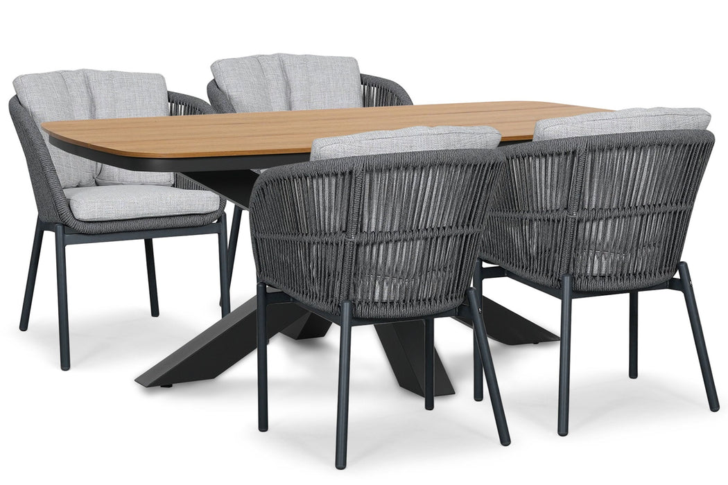 Lifestyle Monaco/Camila 180x100 cm dining tuinset 5-delig