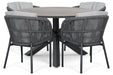 Lifestyle Monaco/Xento 120 cm dining tuinset 5-delig