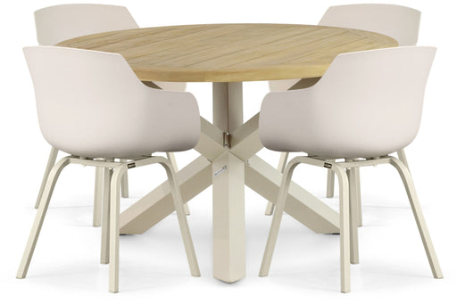 Lifestyle Salina/Rockville 120 cm dining tuinset 5-delig