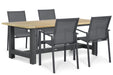 Lifestyle Timo/San Francisco 200x100 cm dining tuinset 5-delig