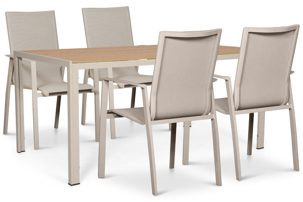 Lifestyle Ultimate/Creta 160x90 cm dining tuinset 5-delig