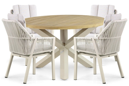 Lifestyle Verona/Rockville 120 cm dining tuinset 5-delig - 22906