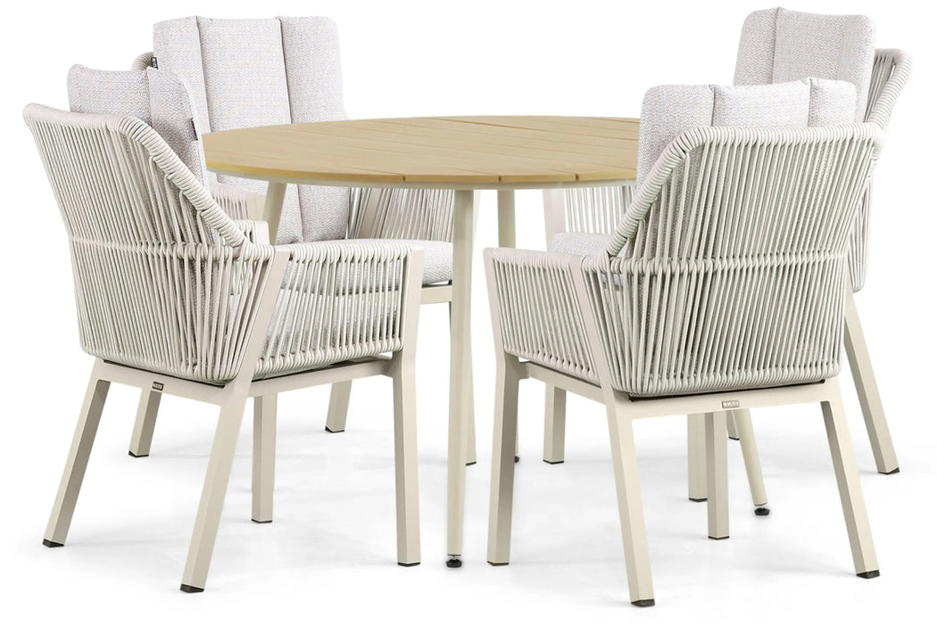 Lifestyle Verona/Matale 125 cm dining tuinset 5-delig