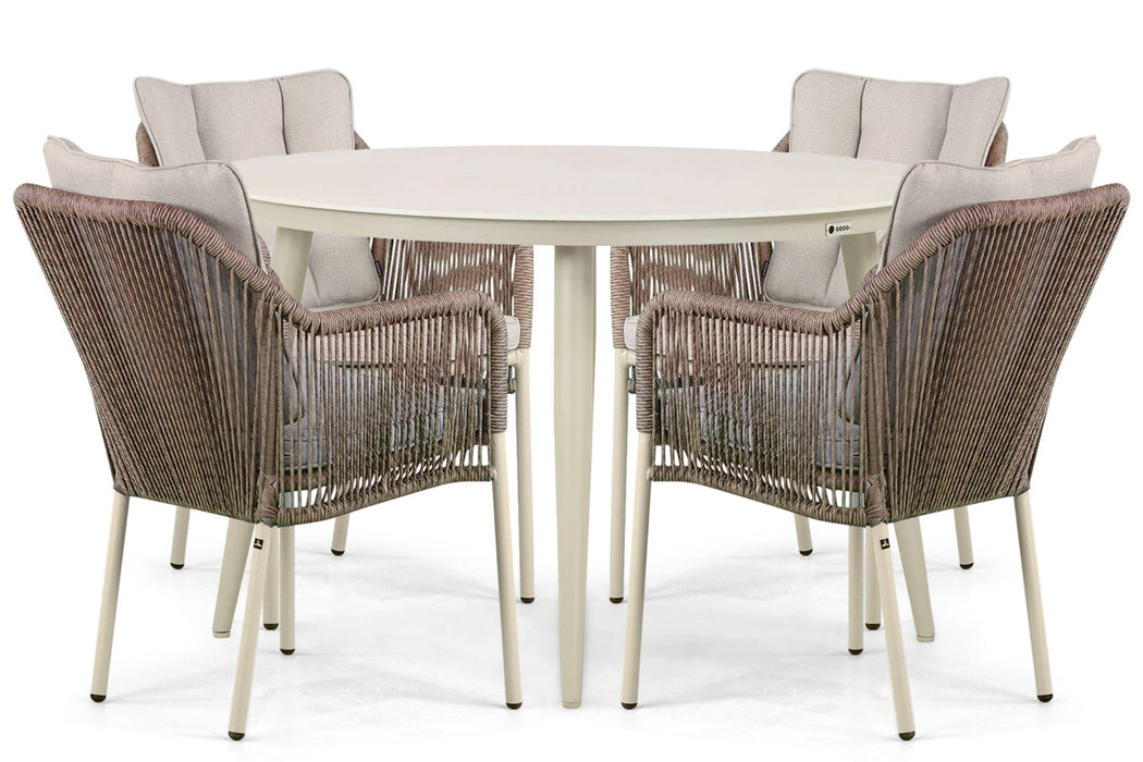 Lifestyle Marbella/Vienna 120 cm dining tuinset 5-delig - 22818