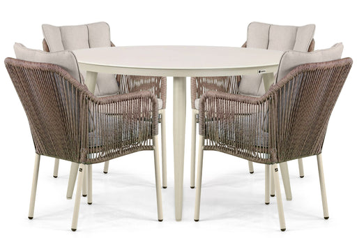 Lifestyle Marbella/Vienna 120 cm dining tuinset 5-delig - 22818