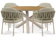 4 Seasons Outdoor Calma/Ancona 125 cm dining tuinset 5-delig