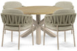4 Seasons Outdoor Calma/Rockville 120 cm dining tuinset 5-delig