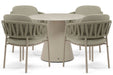 4 Seasons Outdoor Calma/Serino 100 cm dining tuinset 5-delig