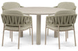 4 Seasons Outdoor Calma/Trino 140 cm dining tuinset 5-delig