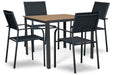 Presto Brentino/Creta 90x90 cm dining tuinset 5-delig