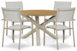 Presto Brentino/Ancona 125 cm dining tuinset 5-delig