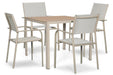 Presto Brentino/Creta 90x90 cm dining tuinset 5-delig - 26950