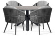 Santika Marani/Xento 120 cm dining tuinset 5-delig