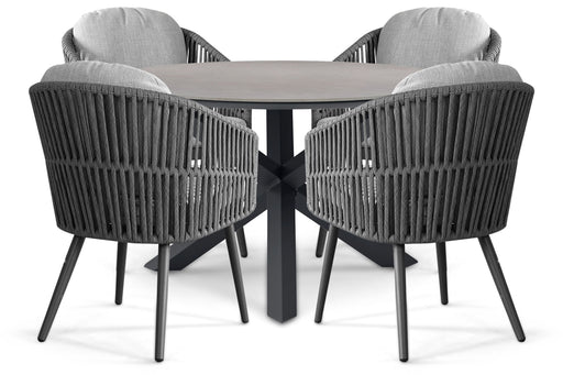 Santika Marani/Xento 120 cm dining tuinset 5-delig