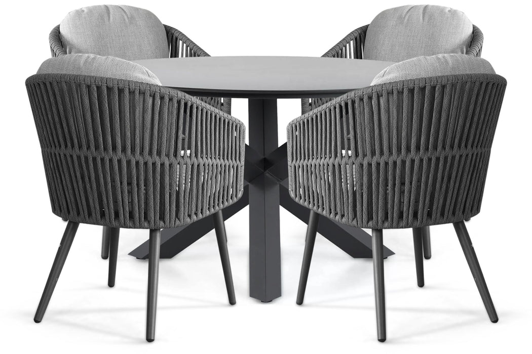 Santika Marani/Orino 130 cm dining tuinset 5-delig