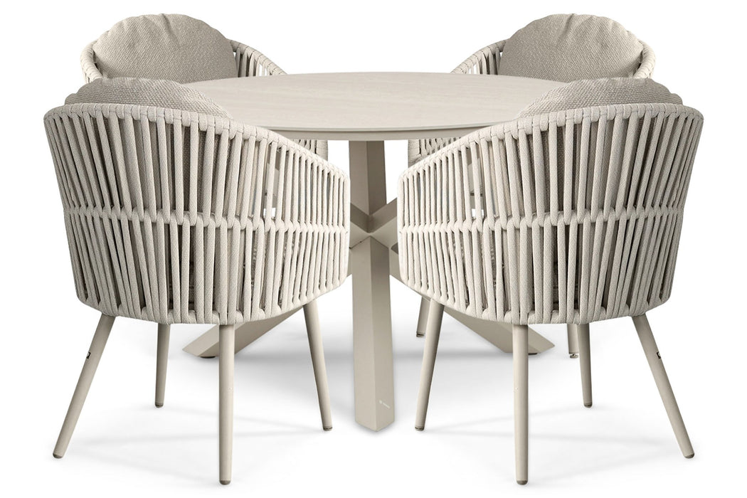 Santika Marani/Xento 120 cm dining tuinset 5-delig - 26078