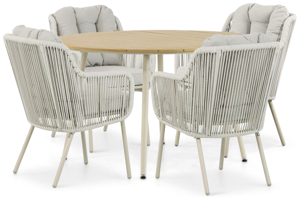 Santika Nanda/Matale 125 cm dining tuinset 5-delig