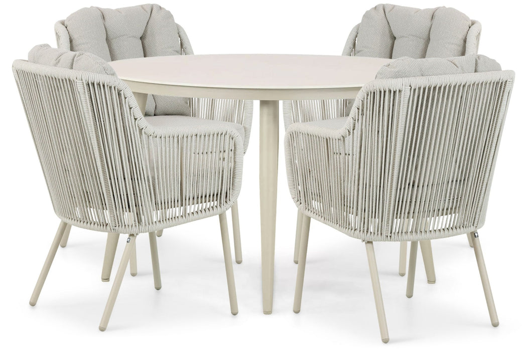 Santika Nanda/Vienna 120 cm dining tuinset 5-delig - 22793