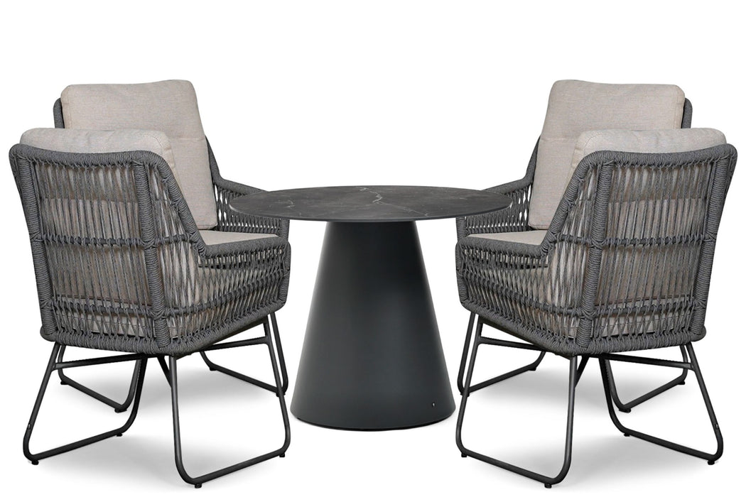 Lifestyle Vicente/Serino 100 cm dining tuinset 5-delig