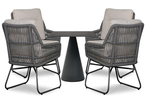 Lifestyle Vicente/Serino 70x70 cm dining tuinset 5-delig
