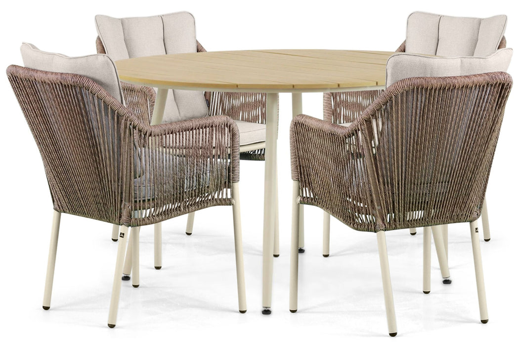De Laan Marbella/Matale 125 cm dining tuinset 5-delig - 24505