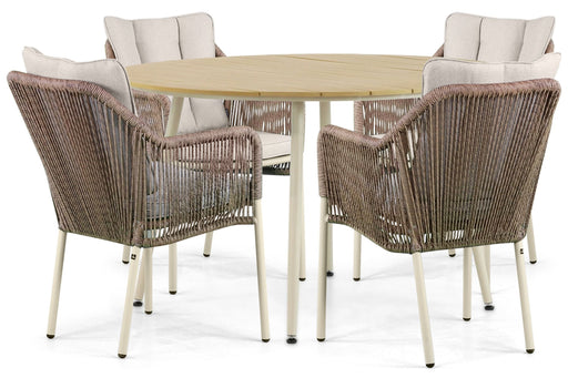 De Laan Marbella/Matale 125 cm dining tuinset 5-delig - 24505