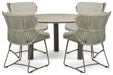 Santika Samari/Trino 140 cm dining tuinset 5-delig