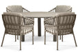 Santika Miyora/Trino 140 cm dining tuinset 5-delig
